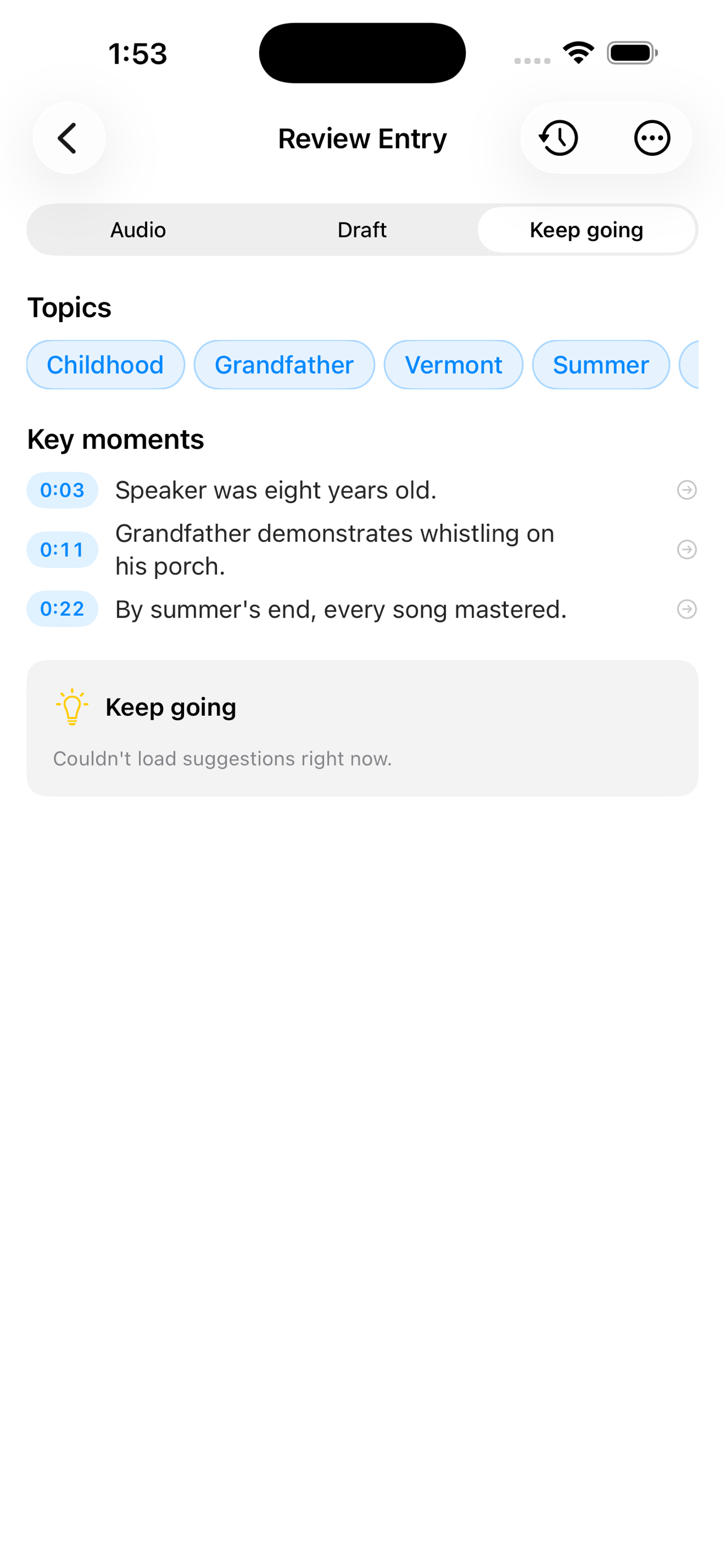 AI-detected topics and key moments